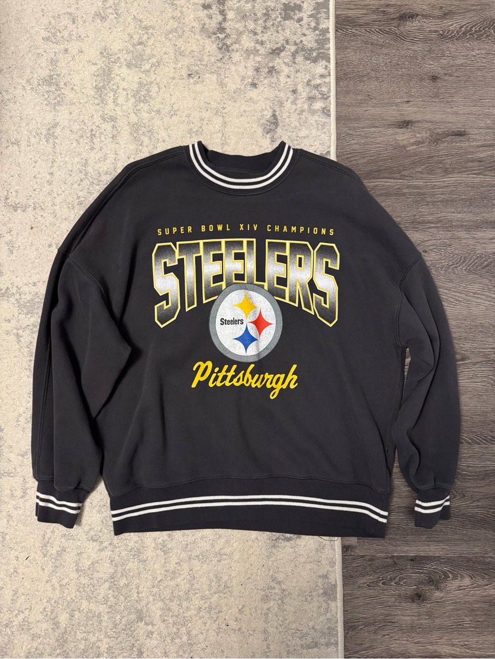 A&F Pittsburgh Steelers Oversized Crewneck Sweatshirt